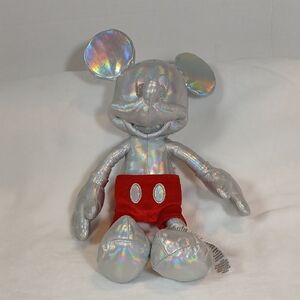 Disney Silver and Red Mickey Mouse Plush